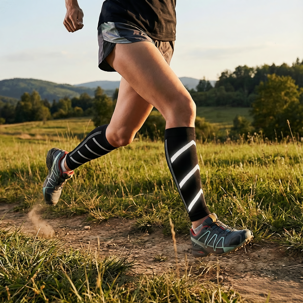 Premium Kompressionsstrümpfe – Performance Wadenstrümpfe für Sport, Laufen & Flugreisen – Gegen Schwellungen & Müde Beine